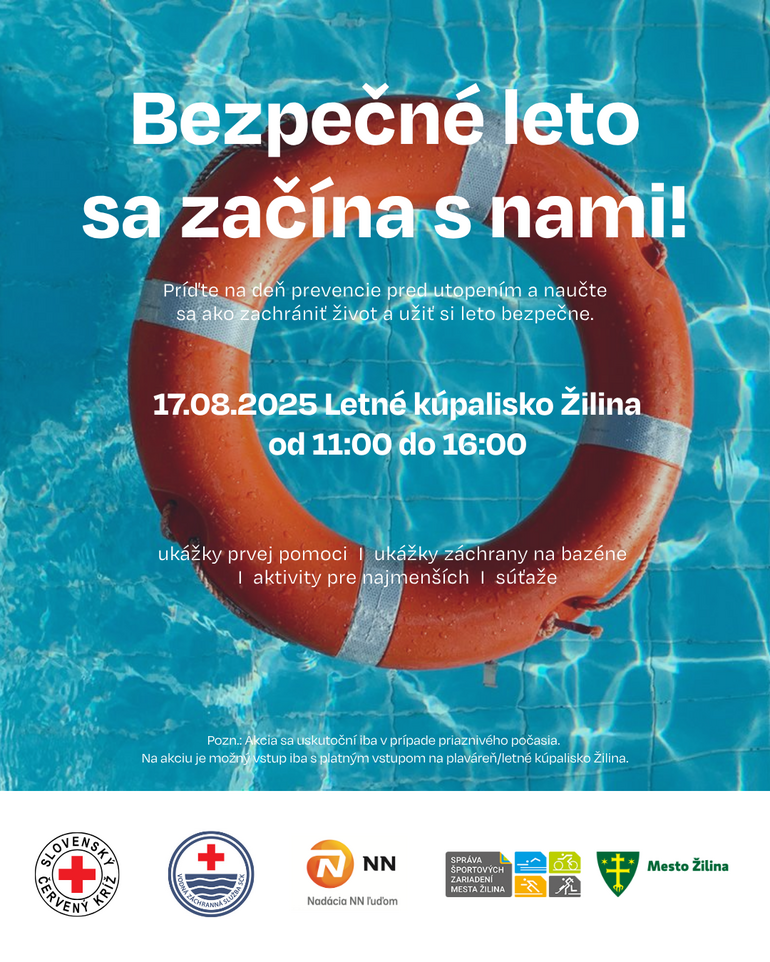 Príďte si užiť bezpečné leto – naučte sa zachrániť život