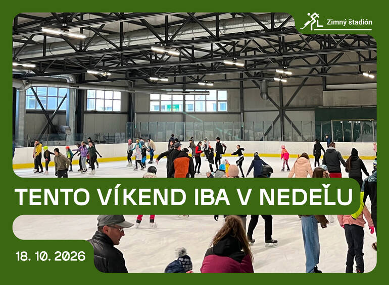 Tento víkend korčuľujeme len v nedeľu!